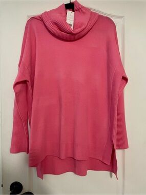 NWT French Connection Pink Turtleneck Sweater Size Large